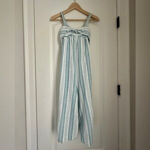 Hope & Henry Girls’ Striped Blue Jumpsuit